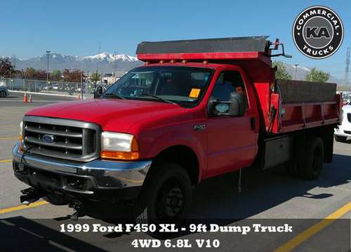 1999 Ford F450 XL - 11ft Dump Truck - 4WD 6 8L V10 (E72210) - cars & for sale in Dassel, MN