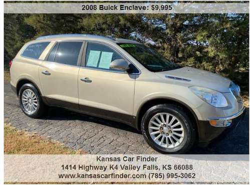 2008 BUICK ENCLAVE AWD **88,000 MILES**LEATHER, ROOF,DVD REMOTE... for sale in VALLLEY FALLS, KS