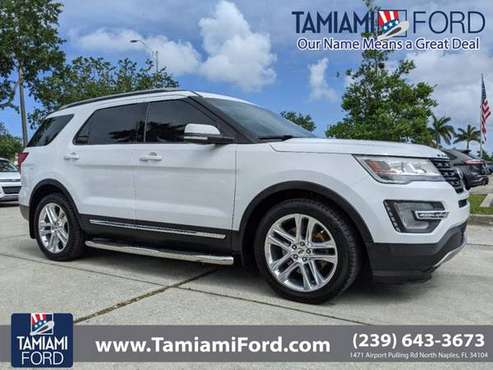 2017 Ford Explorer Oxford White Unbelievable Value! - cars & for sale in Naples, FL