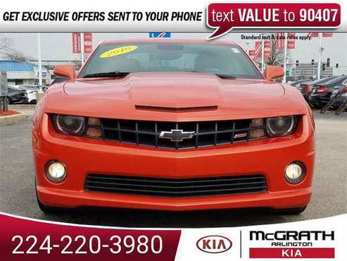 2010 Chevy Chevrolet Camaro SS coupe inferno orange metallic for sale in Palatine, IL