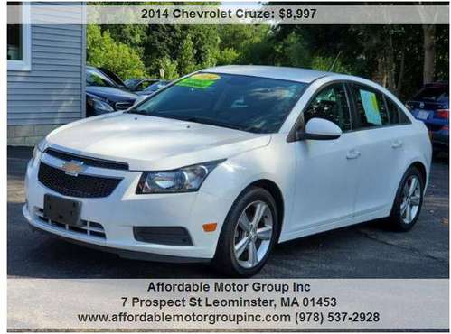 2014 Chevrolet Cruze LT 97K miles Leather Heated Seats Automatic 1.4L for sale in leominster, MA