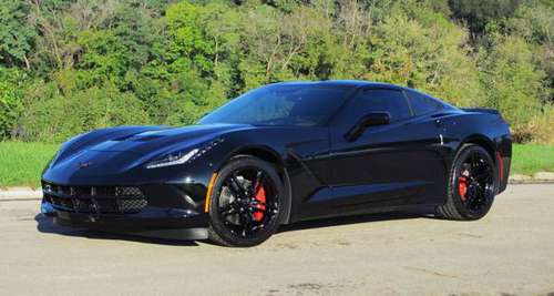 2016 Corvette coupe, Black/Black, 2LT, auto, black wheels, 19K for sale in Janesville, WI