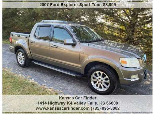 2007 FORD SPORT TRAC 4X4 CREW CAB **97000 MILES**NICE LOADED UP... for sale in VALLLEY FALLS, KS