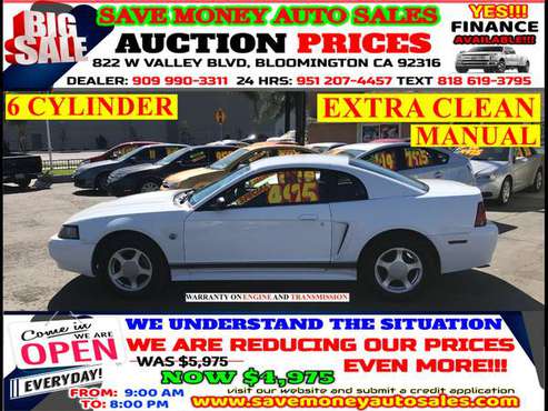 2004 FORD MUSTANG COUPE>V6>MANUAL>CALL 24HR - cars & trucks - by... for sale in BLOOMINGTON, CA