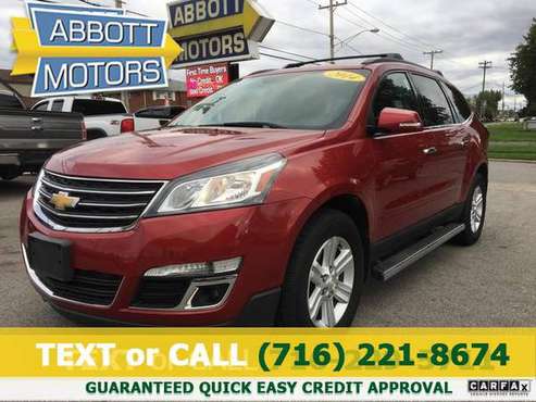 2014 Chevrolet Chevy Traverse LT AWD w/Low Miles - FINANCING FOR ALL... for sale in Lackawanna, NY