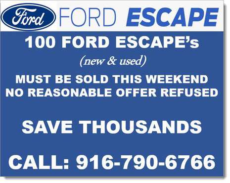 FORD ESCAPE CLEARANCE SALE - cars & trucks - by dealer - vehicle... for sale in Roseville, CA