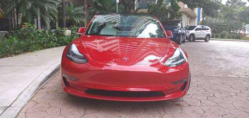 Tesla Model 3 Long range FSD Red with white interior for sale in Honolulu, HI