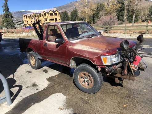 1989 Toyota pickup w/snow plow - cars & trucks - by owner - vehicle... for sale in Frisco, CO