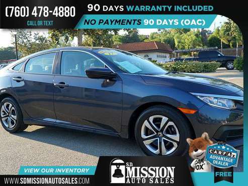2017 Honda Civic Sedan LX FOR ONLY $249/mo! - cars & trucks - by... for sale in Vista, CA