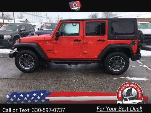 2017 Jeep Wrangler Unlimited Sport suv Red - cars & trucks - by... for sale in Mansfield, OH