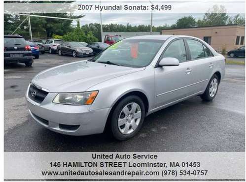 2007 Hyundai Sonata !!! HAS ONLY 106K MILES !!! VERY CLEAN INSIDE... for sale in leominster, MA