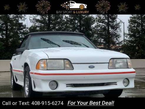1987 Ford Mustang GT 2dr Convertible Convertible White - cars & for sale in Redwood City, CA