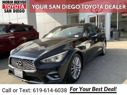 Pre-Owned 2018 INFINITI Q50 3.0t LUXE sedan Midnight Black - cars &... for sale in San Diego, CA