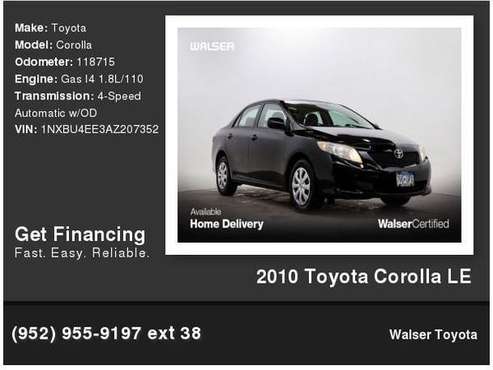 2010 Toyota Corolla LE - - by dealer - vehicle for sale in Bloomington, MN