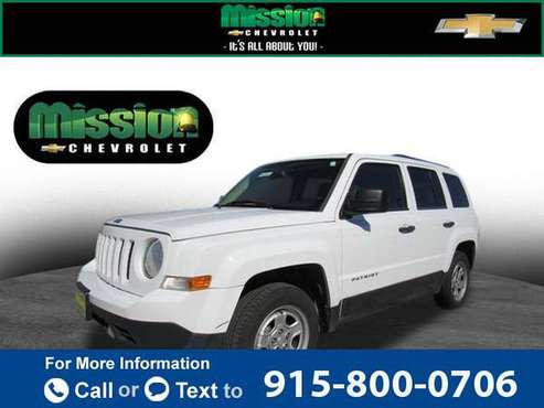 2015 Jeep Patriot Sport suv Bright White Clearcoat for sale in El Paso, TX