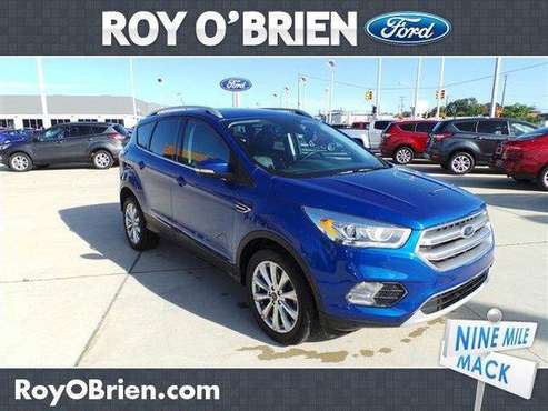 2017 Ford Escape SUV Titanium - Ford Lightning Blue Metallic for sale in St Clair Shrs, MI