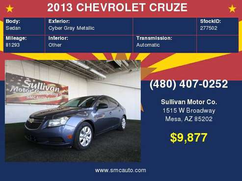 2013 CHEVROLET CRUZE 4dr Sedan Automatic LS for sale in Mesa, AZ