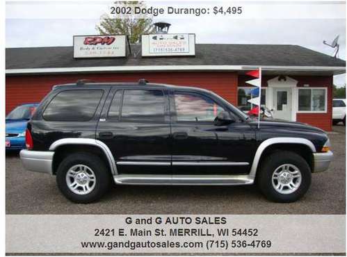 2002 Dodge Durango SLT Plus 4WD 4dr SUV 120603 Miles for sale in Merrill, WI