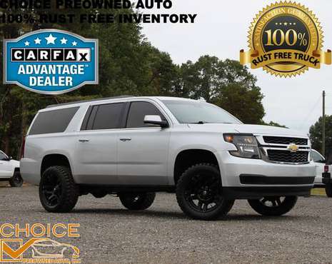 LIFTED🔥 RCX 2015 CHEVROLET SUBURBAN 4X4 LT2 ON 20X10 FUEL WHEELS 33s for sale in KERNERSVILLE, NC