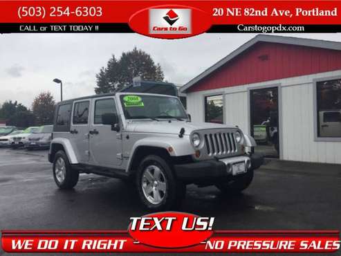 2008 Jeep Wrangler Unlimited Sahara SUV 4D Cars and Trucks for sale in Portland, OR