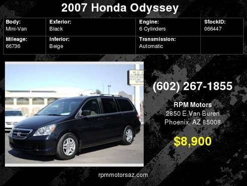 2007 Honda Odyssey EX-L for sale in Phoenix, AZ
