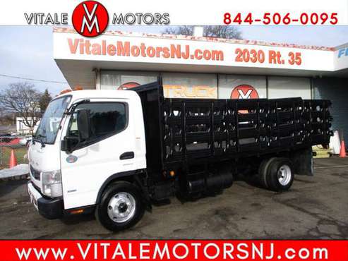 2014 Mitsubishi Fuso FE 16 FOOT FLAT BED, RACK BODY for sale in South Amboy, NY