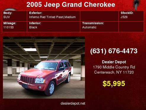 2005 Jeep Grand Cherokee 4dr Laredo 4WD for sale in Centereach, NY