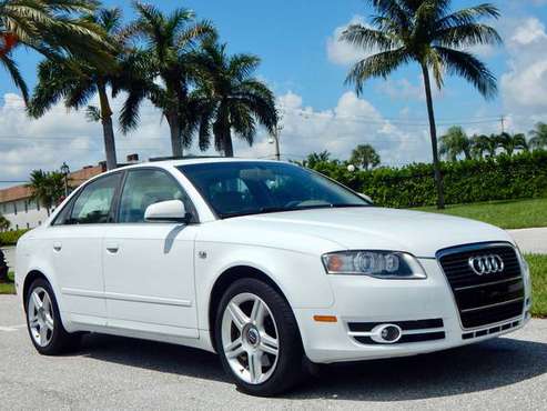 2007 AUDI A4 2.0L TURBO AUTO WHITE ON BEIGE CLEAN TITLE LOW MILES NICE for sale in LAKE PATK, FL