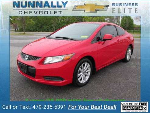 2012 Honda Civic EX coupe Red - - by dealer - vehicle for sale in Bentonville, AR