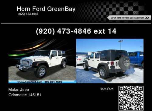 2010 Jeep Wrangler Unlimited Rubicon - - by dealer for sale in Brillion, WI
