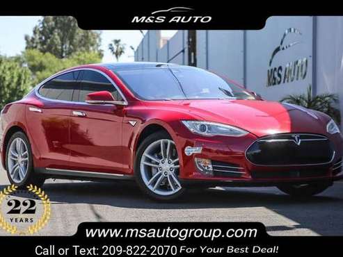 2014 Tesla Model S P85 hatchback Red Multi-Coat - - by for sale in Sacramento , CA