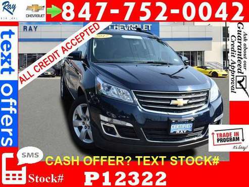 2017 Chevrolet Traverse LT SUV Certified Oct. 21st SPECIAL bad credit for sale in Fox_Lake, WI