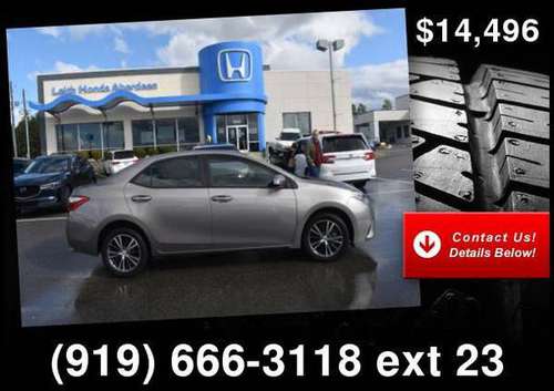 2016 Toyota Corolla LE Premium - cars & trucks - by dealer - vehicle... for sale in Aberdeen, NC