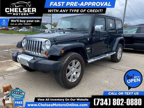 362/mo - 2012 Jeep Wrangler Unlimited Sahara 4WD! 4 WD! 4-WD! for sale in Chelsea, MI