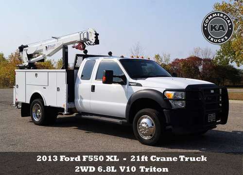 2013 Ford F550 XL - 21ft Crane Truck - 2WD 6.8L V10 Triton (B20986)... for sale in Dassel, MN