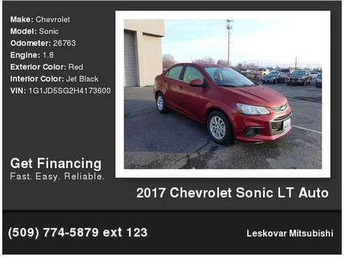 2017 Chevrolet Chevy Sonic LT Auto - cars & trucks - by dealer -... for sale in Leskovar Mitsubishi, WA