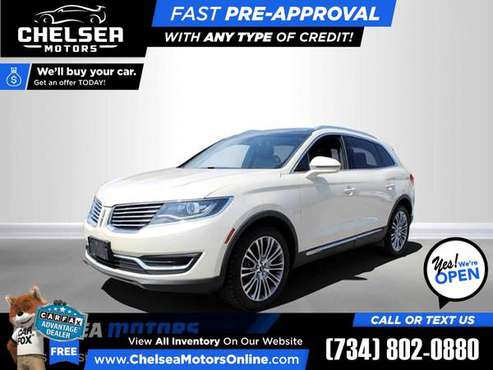 2016 Lincoln *MKX* *Reserve* *AWD!* *AWD* for ONLY $381/mo - cars &... for sale in Chelsea, MI