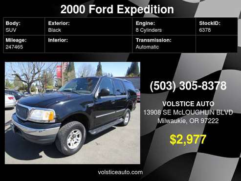 2000 Ford Expedition XLT 4X4 BLACK RUNS GREAT ! for sale in Milwaukie, OR