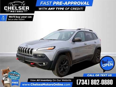 $332/mo - 2016 Jeep Cherokee Trailhawk - Easy Financing! - cars &... for sale in Chelsea, MI
