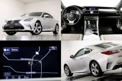 HEATED COOLED LEATHER! SUNROOF! 2015 Lexus RC 350 AWD Coupe Silver for sale in Clinton, AR