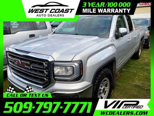 375/mo - 2017 GMC Sierra 1500 SLE Z71Extended Z 71 Extended for sale in Moses Lake, WA