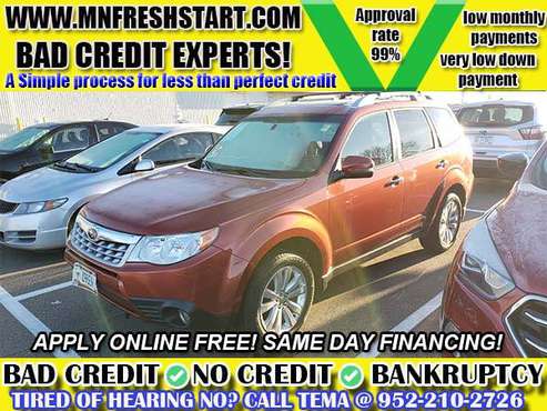 💯 2011 SUBARU FORESTER 💯 BAD CREDIT NO CREDIT OK 0-$500 DOWN oac! -... for sale in Minneapolis, MN