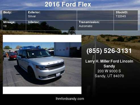 2016 Ford Flex Limited Schedule a test drive today! for sale in Sandy, UT