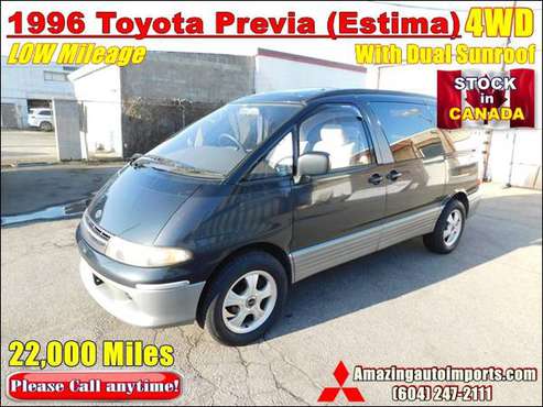 1996 Toyota Estima Previa 4WD LOW Mileage w/Dual Sunroof 22, 000 for sale in MT