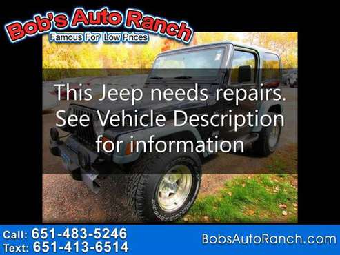 1999 Jeep Wrangler 2dr Sport - cars & trucks - by dealer - vehicle... for sale in Lino Lakes, MN