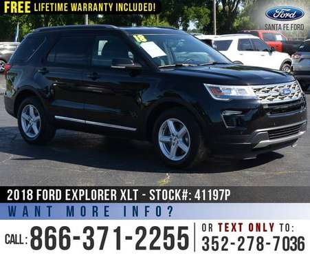 2018 FORD EXPLORER XLT Touchscreen, Leather Seats, Bluetooth for sale in Alachua, FL