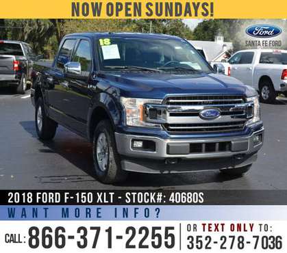 2018 FORD F150 XLT 4WD Bluetooth, Backup Camera, Ecoboost for sale in Alachua, FL