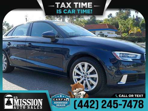 2017 Audi A3 A 3 A-3 Sedan FOR ONLY 374/mo! - - by for sale in Vista, CA