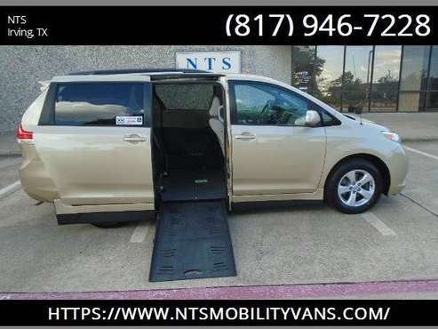 2012 TOYOTA SIENNA MOBILITY HANDICAPPED WHEELCHAIR POWER RAMP VAN for sale in Irving, OK