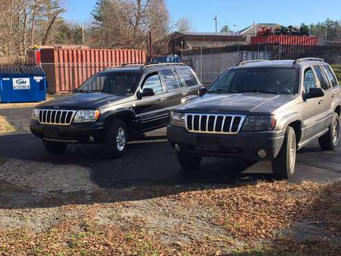 2 2004 jeep grand cherokees 4x4 .$2995.00 each - cars & trucks - by... for sale in MIDDLEBORO, MA